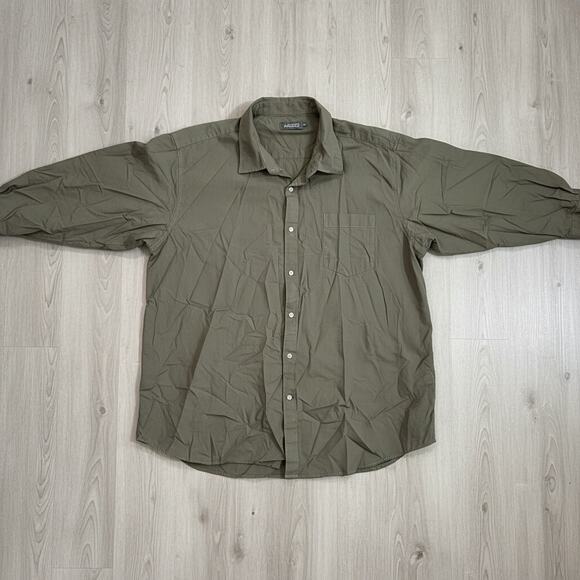 HODO Other - HODO Men's Olive Green Button Front Shirt 3XL Long Sleeve Casual